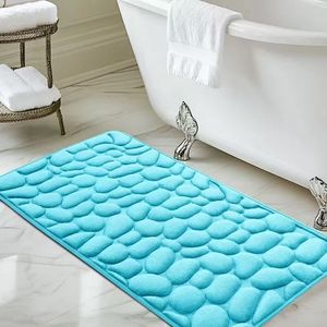 Cangming Coral Fleece <b>Bath</b> <b>Mat</b> Embossed Thickened <b>Absorbent</b> Non Slip Modern Simple Solid Color Hand Washable Bathroom Floor <b>Mat</b> - Product Image 2