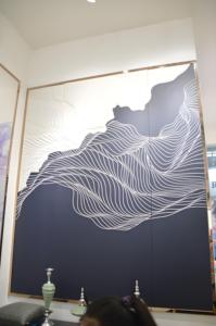 Panneau mural en cuir d'art sculpté en 3D personnalisable, design moderne de haute qualité pour la <span class=keywords><strong>maison</strong></span> ou l'hôtel, imperméable et ignifuge - Product Image 5