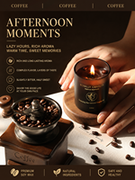 Ensemble de bougies parfumées au café, parfum luxueux et durable pour la chambre à coucher, parfait comme cadeau de mariage ou d'anniversaire.