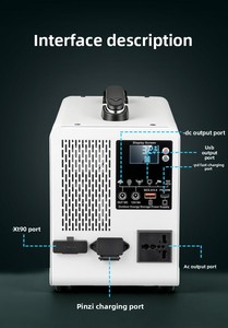 Estación de Energía Portátil LiFePO4 de 300W 500W 1000W, Generador Solar de 1000Wh con UPS Bidireccional para Emergencias en el Hogar - Product Image 5
