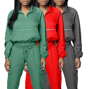 Vendedores Décimo Doctor Uniforme Médico Atlético Cremallera Inclinada Fancy Hospital Uniformes Uniforme Médico Mujeres Scrub Set - Product Image 1