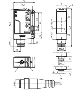 Capteur de réflexion diffuse Leuze HT3C PRK 18 / PRK 18/24 SÉRIE DL.46 - Product Image 5