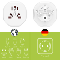 Adaptateur de prise universelle pour voyage en Europe Wontravel OEM ODM, convertisseur de prise électrique européenne
