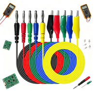 JIALUN 4mm Banana Plug to Alligator Clip Multimeter Test Leads Red Copper Crocodile Clamp Electrical