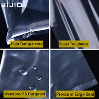 Film plastique JIJID grand sac d'emballage personnalisé épais transparent PE étanche paquet thermoscellé sac d'impression de logo pour l'épicerie
