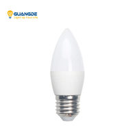 Hochlumen C37 LED-Glühbirne Klare Dekorative Feuerstern-Kerze E27 Dimmbar Ra80 CE-Zertifiziert für Wohnbereich 25000 Stunden 90 Lm/W