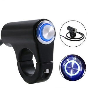 22mm xe máy chuyển đổi <span class=keywords><strong>push</strong></span> <span class=keywords><strong>button</strong></span> nối cho xe đạp điện tử Xe Máy Led ánh sáng đèn pha Hợp kim nhôm tay lái chuyển đổi - Product Image 4