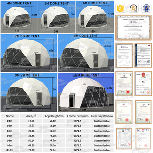 FEAMONT Extérieur préfabriqué géodésique grand clair pvc étanche dôme maison igloo glamping tente pour fête - Product Image 3