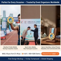 Médaille de Marathon Personnalisée en Forme de Fleur, Globe de Sable, Médaille de Finisseur du Marathon du Patrimoine Mondial de Chengdu, Médaille de Récompense en Métal avec Ruban