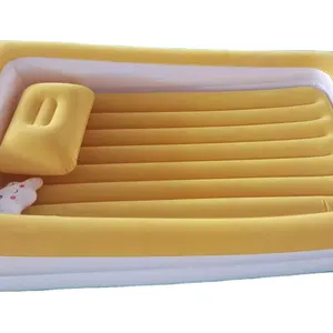 Toptan kolay katlanır almak çocuk yatağı yüksek yükseltilmiş güvenlik tamponlar ile şişme havalı yatak çocuk gezisi kamp için