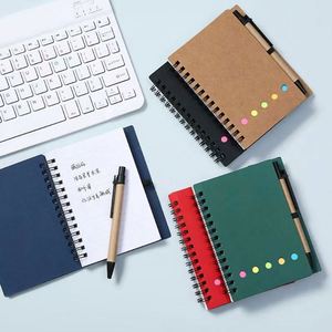 Lot de blocs-notes autocollants A6 à spirale – Outil essentiel pour l'étude et le bureau – Carnet à spirale en papier kraft à feuilles mobiles pour les erreurs - Product Image 5