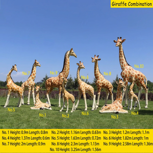 Escultura de Jirafa de Fibra de Vidrio de Tamaño Real, Estatua de Animal de Safari de Resina para Proyectos Turísticos - Product Image 3
