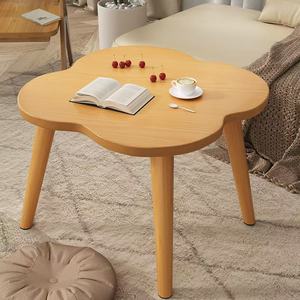 2024 luxe petite Table basse créative baie vitrée Design Table en bois moderne pour chambre appartement balcon thé assis lumière - Product Image 5