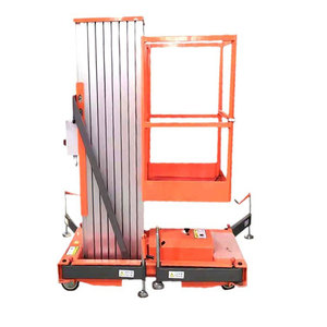 Elevador de aleación de aluminio de doble columna de 8 <span class=keywords><strong>metros</strong></span> <span class=keywords><strong>Escalera</strong></span> plegable eléctrica pequeña Plataforma de elevación móvil para interiores - Product Image 5