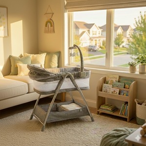 Berceau pour bébé de qualité supérieure avec arche de jeu, berceau pour bébé, lit pour bébé, utilisation à domicile - Product Image 1