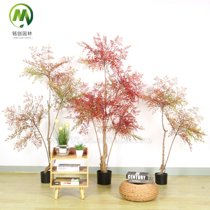 Plante artificielle en bambou <span class=keywords><strong>Nandina</strong></span> en pot, plastique vert, fausse plante d'intérieur pour la maison ou le bureau, décoration de jardin - Product Image 3