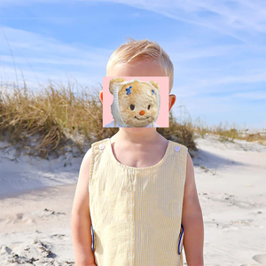 Estate striscia gialla Seersucker bambina Set corto <span class=keywords><strong>per</strong></span> bambini <span class=keywords><strong>vestiti</strong></span> abbinati su misura di cotone bambino vestito <span class=keywords><strong>per</strong></span> le ragazze - Product Image 4