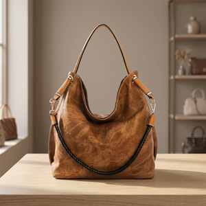 Pochette pour femme en cuir véritable fait main, imperméable, durable, légère, avec bandoulière et fermeture éclair, de qualité supérieure, par BS INTERNATIONAL - Product Image 3