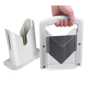 Stainless Steel Bagel Universal Cutter Slicer Kitchen Utensils Accessories Safety Handle Bagel Guillotine Slicer for Home