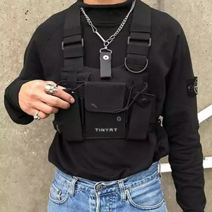 Chaleco con Bolsillos en el Pecho para Hombre, Diseño Nuevo en Oferta, Bolsa de Pecho Reflectante, Bolsa de Pecho Táctica Personalizada Unisex - Product Image 5