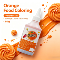 Colorant alimentaire liquide en bouteille ovale de 140 g, colorant alimentaire comestible pour la décoration de gâteaux, la pâtisserie, la glaçage et la crème