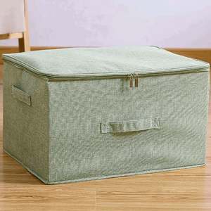 Fabric Clothing Storage <b>Container</b> <b>Box</b> Foldable Storage Bins with Zipper Portable Toy Organizer - Product Image 4