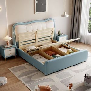 最新设计优质木制单人床带床头柜儿童床廉价儿童床 - Product Image 3