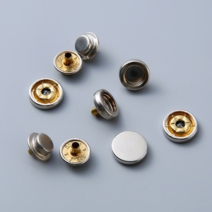 Bốn Nút Ba Mảnh Kim Loại Nút Đính Cườm Trang Trí Hình Chữ Nhật Snaps Khóa Mặt Quần Áo Phụ Kiện Cho Nữ Mạ - Product Image 3