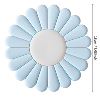 Nouveau design moderne et créatif Dessous de plat en silicone à fleurs de marguerite Napperons et sous-verres ronds pour la maison ou la vente en gros de plats chauds