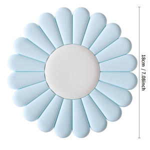 تصميم حديث وإبداعي جديد من سيليكون زهرة ديزي تريفيتس مستديرة صانعة للمنزل أو للبيع بالجملة للأطباق الساخنة - Product Image 2