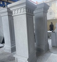 Colonnes en granit sculptées, durables, écologiques, de style moderne et personnalisées |   pour les extérieurs des villas et l'aménagement paysager des cours