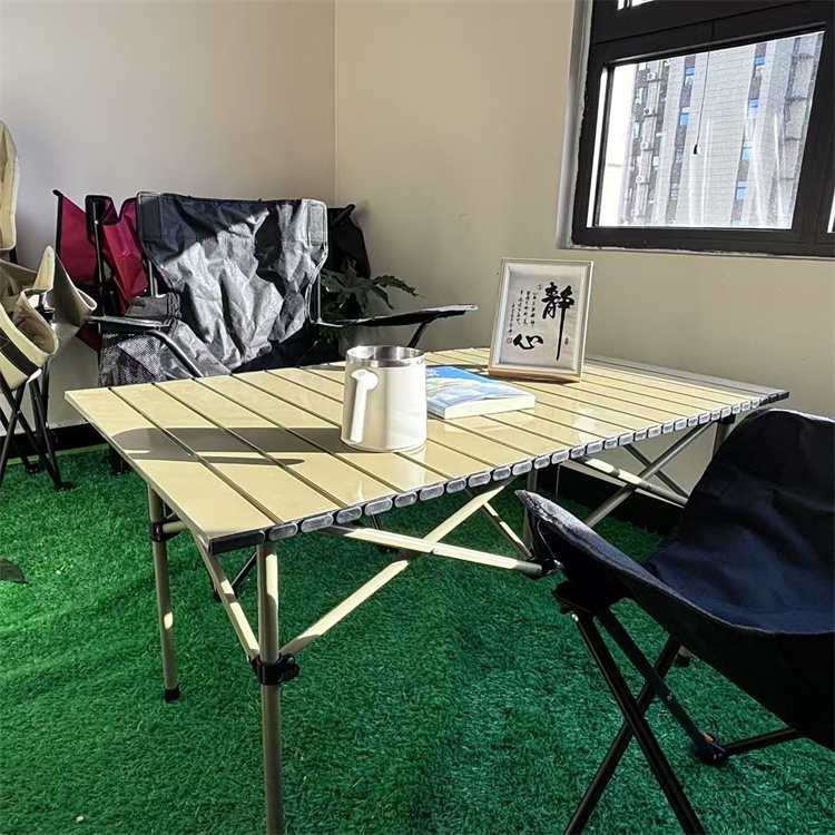 OEM Outdoor Aluminum Alloy Foldable Garden Table Chair Set BBQ Picnics Gym Warehouse Dining Versatile Folding Camping Furniture