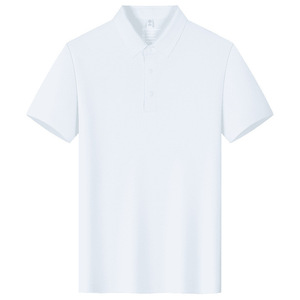 เสื้อโปโลโพลีเอสเตอร์ผู้ชายสีพื้นแขนสั้นชุดทำงานสวมใส่ได้ทุกวัน - Product Image 2