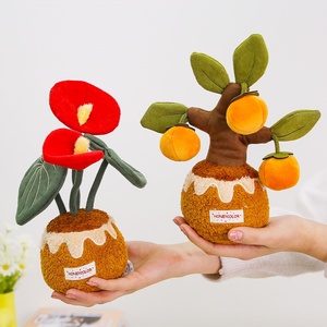 Figurine en peluche amusante en pot, Figurine Persimmon You Wish, Ornements végétaux décoratifs, Figurines créatives, Arbre de la fortune pour <span class=keywords><strong>Bros</strong></span> - Product Image 2