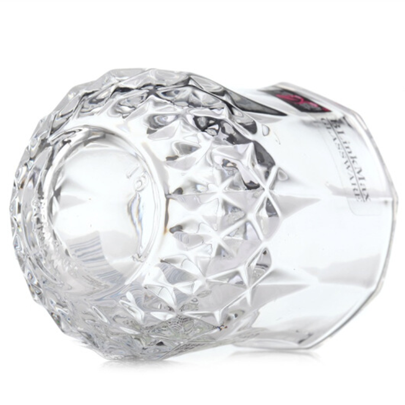 250ml 8.45oz Whiskey Shot Glass Cup Beverages Glassware Barware Brandy Vodka Tequila Diamond Star Shape Wine Spirits Tumbler