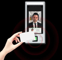 Sistema de asistencia de tiempo de oficina Terminal de reconocimiento facial biométrico de 4,3 pulgadas con función Nfc de contraseña de huella dactilar Rfid
