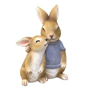 ज्वलंत Polyresin मूर्तियों राल लवली ईस्टर खरगोश मूर्तिकला बगीचे मूर्ति - Product Image 1