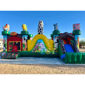 Commerciale in PVC gonfiabile buttafuori castello gonfiabile scivolo fattoria animale gonfiabile corsa ad ostacoli gonfiabile casa di rimbalzo per la <span class=keywords><strong>vendita</strong></span> - Product Image 4