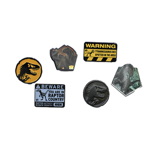 Zinc Alloy UV Printed Soft Enamel Dinosaur Museum Souvenir Gift Dinosaur Lapel <b>Pin</b> Badge Wild World <b>Pin</b> Badge - Product Image 1