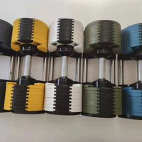 Ensemble d'haltères réglables en fonte 40 kg 80 lb 90 lb (45 kg) avec poignées antidérapantes pour entraînement des bras à domicile
