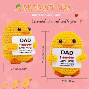 Muñeco de Pato de Ganchillo Hecho a Mano para Apoyo Emocional - Linda Decoración para el Hogar, Regalo de Cumpleaños para Mujeres y Hombres, Estilo de Dibujos Animados Ecológico - Product Image 4