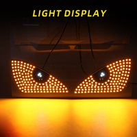 Panneau Diable Yeux Lumière Clignotant LED Décoration Lumière LED Feux de Signalisation Voiture Pare-Brise Lueur Flexible LED pour Voiture Pare-Brise USB