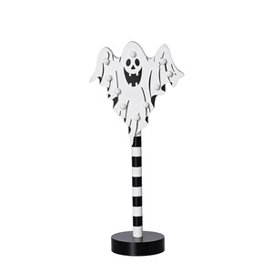 Panneau routier lumineux en bois pour Halloween, fonctionnant à piles, pour vitrine, décoration de magasin, accessoires effrayants - Product Image 5