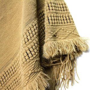 Venta al por mayor, poncho personalizado de gran tamaño, Jersey de punto pointelle, ropa de mujer de Sudáfrica, estilo mexicano - Product Image 4