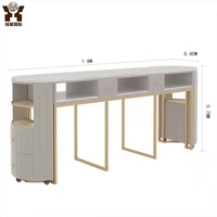 Table de Manucure Moderne de Luxe Léger en Fer, Comptoir Multi-Rangement, Bureau à Ongles, Mobilier de Salon – Vente en Gros Usine