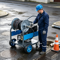 Machine de nettoyage de caniveaux à moteur diesel 2175 Psi 150 Bar de Chine, machine de dragage de tuyaux portable