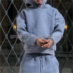 Hoodies amples et épais en molleton de coton de haute qualité, coupe courte, design essentiel, 600-500 g/m² - Product Image 1