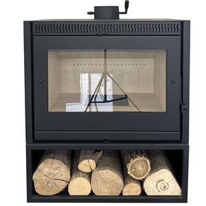 <span class=keywords><strong>Stufa</strong></span> <span class=keywords><strong>a</strong></span> <span class=keywords><strong>Legna</strong></span> in Acciaio ad Alta Efficienza Termica con Vista sul Fuoco per Appartamenti - Product Image 6