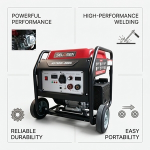 Générateur de soudage à essence 5KW, compatible électrodes 1.8-5.0mm, 250 HS6900-300A *5KW, groupe électrogène de soudage -- 25L Ga - Product Image 2