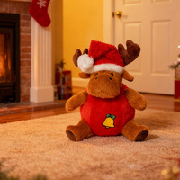 Jouets en peluche adorables de Noël, bonhomme de neige, pingouin, renne et ours, rembourrés en coton PP, cadeau de Noël et d'anniversaire parfait pour unisexe
